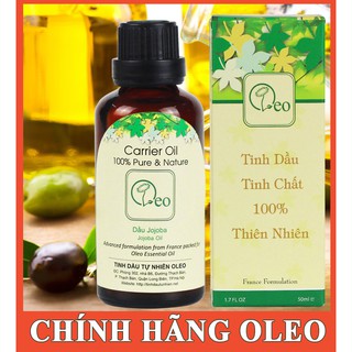 OGANIC Dầu Jojoba nguyên chất - Chính hãng tinh dầu OLEO - Chống lão hóa da - Giữ ẩm da và se lỗ chân lông - Chai 50ml