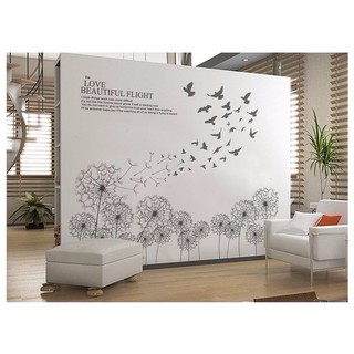 decal dán tường hoa bồ công anh