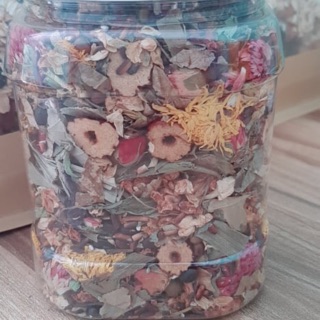2hộp trà hoa ngũ cốc -14tp mix hoa cúc vàng- hoa đậu biếc-hoa Hồng Tây tạng