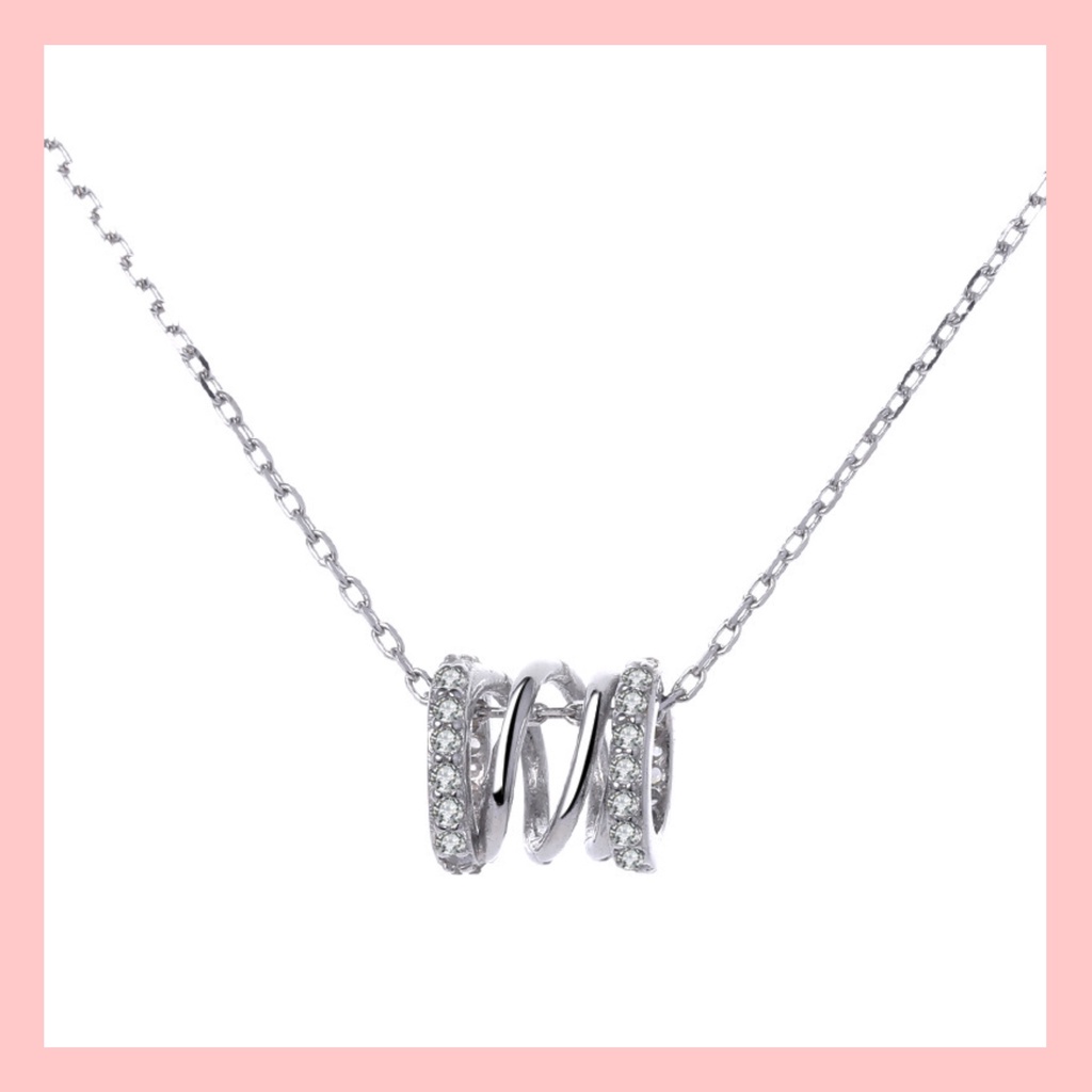 [Mới] Dây Chuyền, Vòng Cổ Bạc Cao Cấp Phong Cách Hàn Quốc Charm Đá Hình Đồng Hồ Cát Sang Trọng Mã BT004.