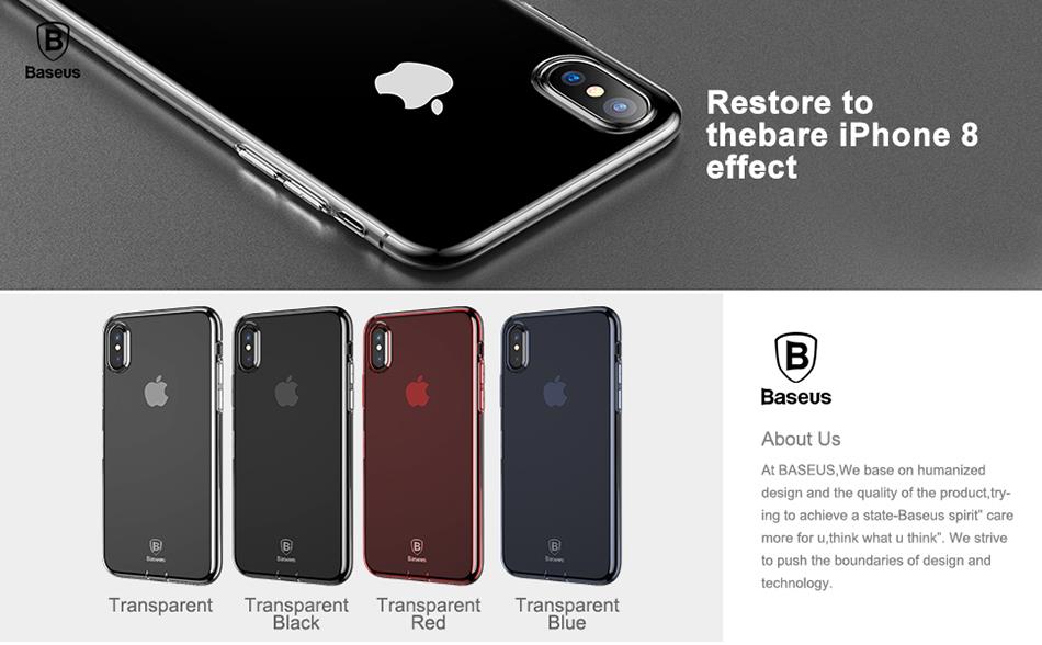 BASEUS Ốp Lưng Tpu Trong Suốt Cho Iphone Xs / X 5.8 Inch