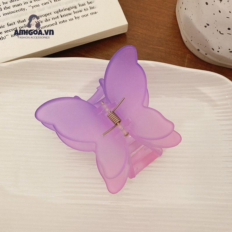 Kẹp Tóc Hình Bướm Hai Lớp Màu Sắc Gradient Dành Cho Nữ