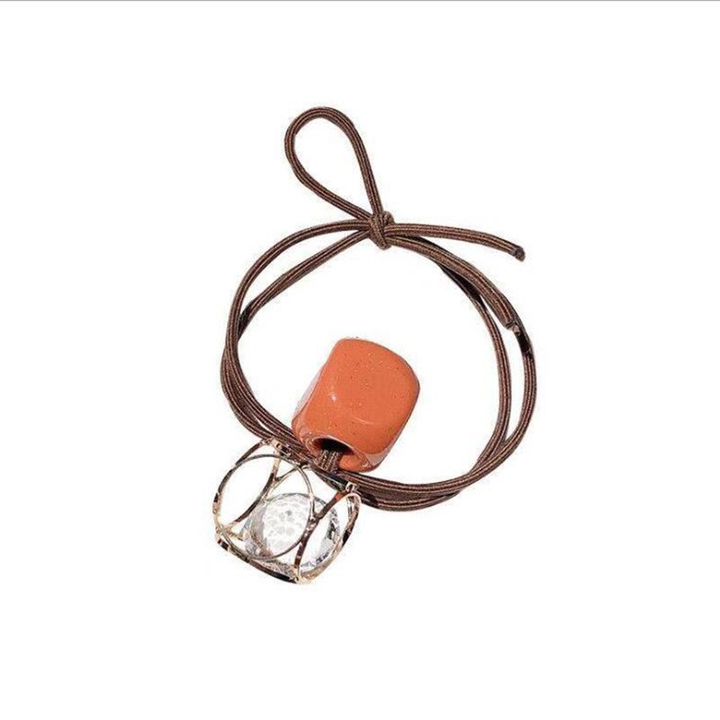 Dây Buộc Tóc Cao Su Họa Tiết Hình Học Dễ Thương Phong Cách Hàn Quốc Cho Nữ