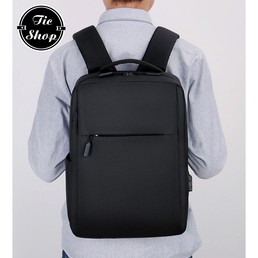 Balo laptop nam nữ vải Canvas Hàn Quốc chống nước 13 - 15.6 inch