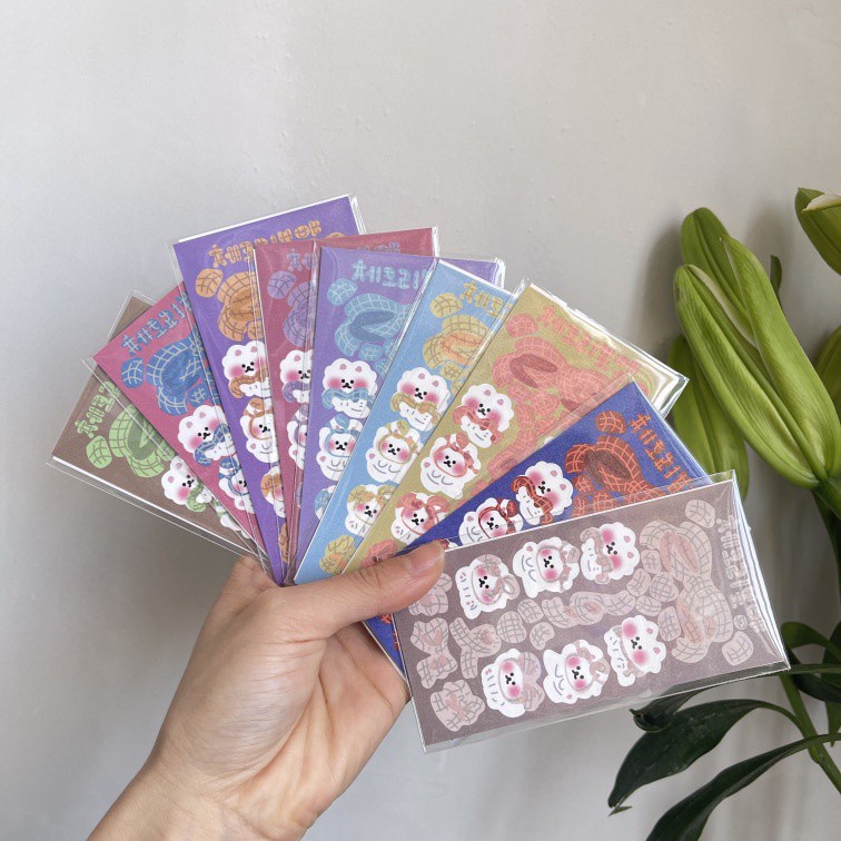 Nhãn dán hình động vật hoạt họa dễ thương tiện dụng trang trí
