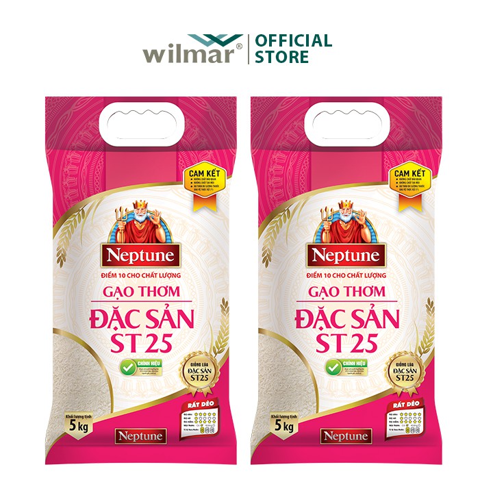 [SenXanh Emart] Gạo Thơm Đặc Sản Neptune ST25 - 5KG