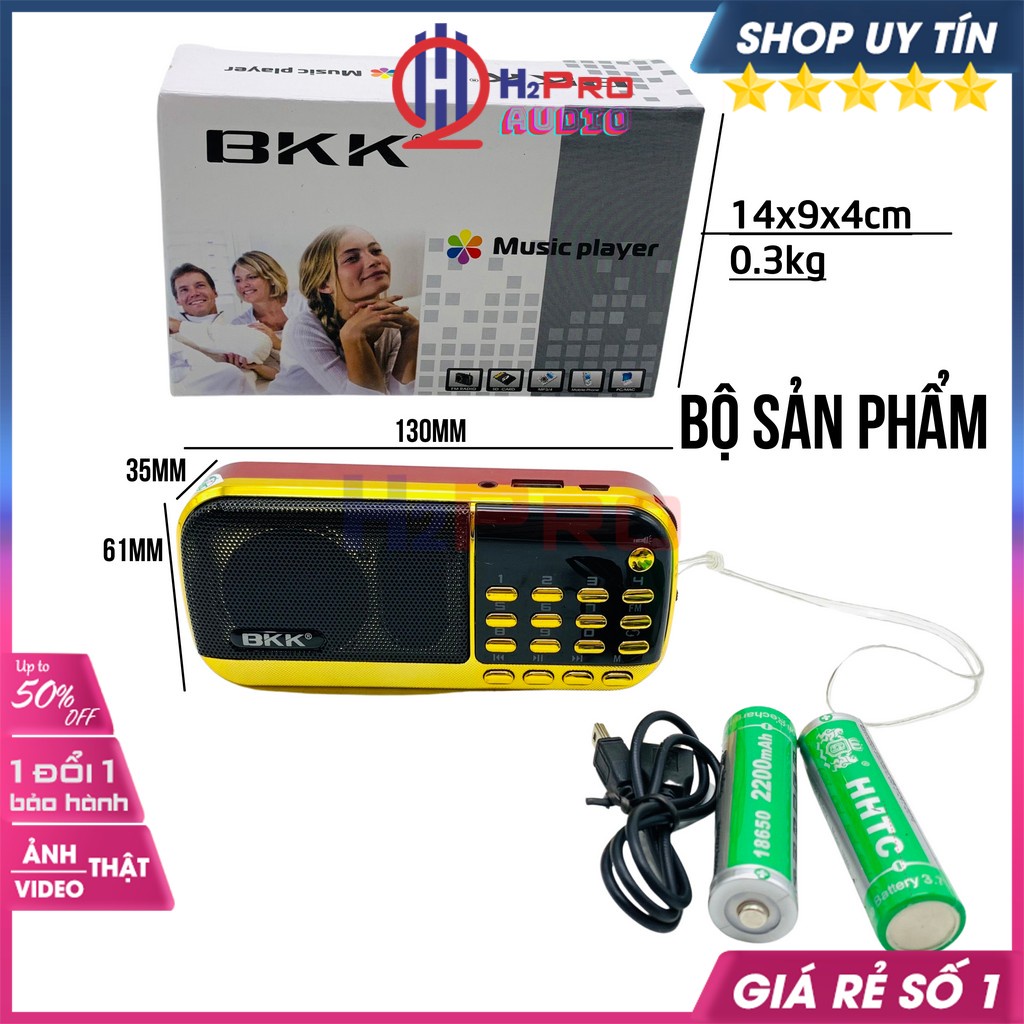 Loa Thẻ Nhớ Bkk 836S, Loa Đài Thẻ Mini Đa Năng, Nhỏ Gọn, Máy Nghe Nhạc Mini Tắm Ngôn Ngữ Bkk 836S Cao Cấp-H2Pro Audio