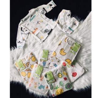 Sét 5 bộ cotton giấy dài tay
