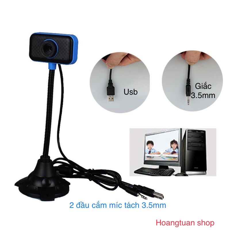 Camera kèm micro hỗ trợ học trực tuyến zoom cho học sinh