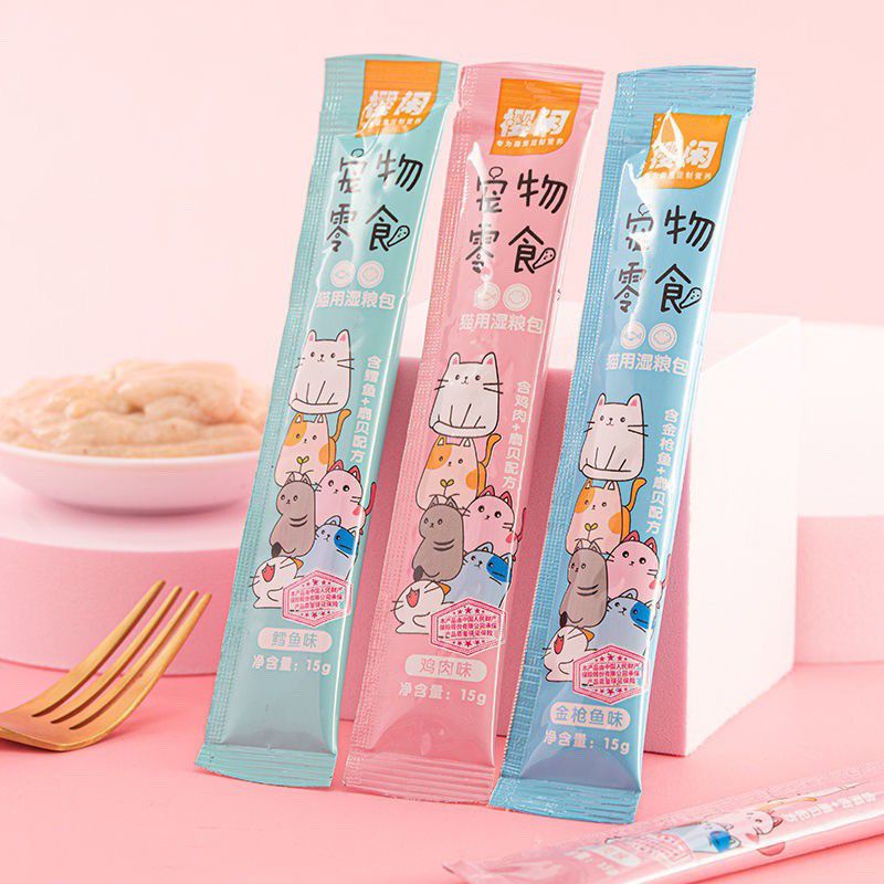 Súp thưởng cho mèo Petsnack Shizuka Thanh 15g Súp thưởng dinh dưỡng cho mèo - snack cho mèo