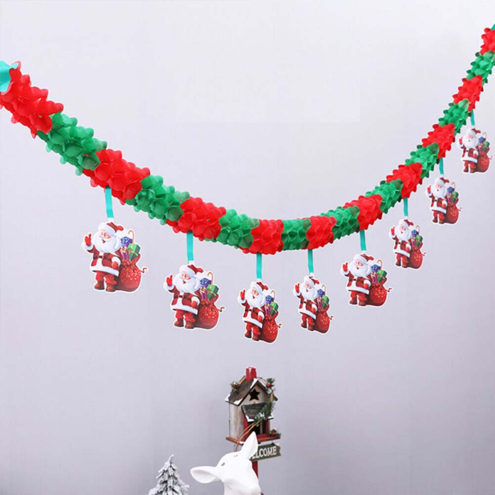 2023 Merry Christmas Banner Bunting Garland Hanging Flag XMAS Home Party Decor