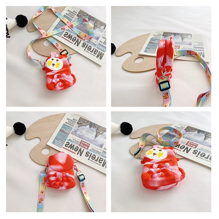 Túi Đeo Chéo Vai Bằng Silicone Thời Trang Dành Cho Bé Gái