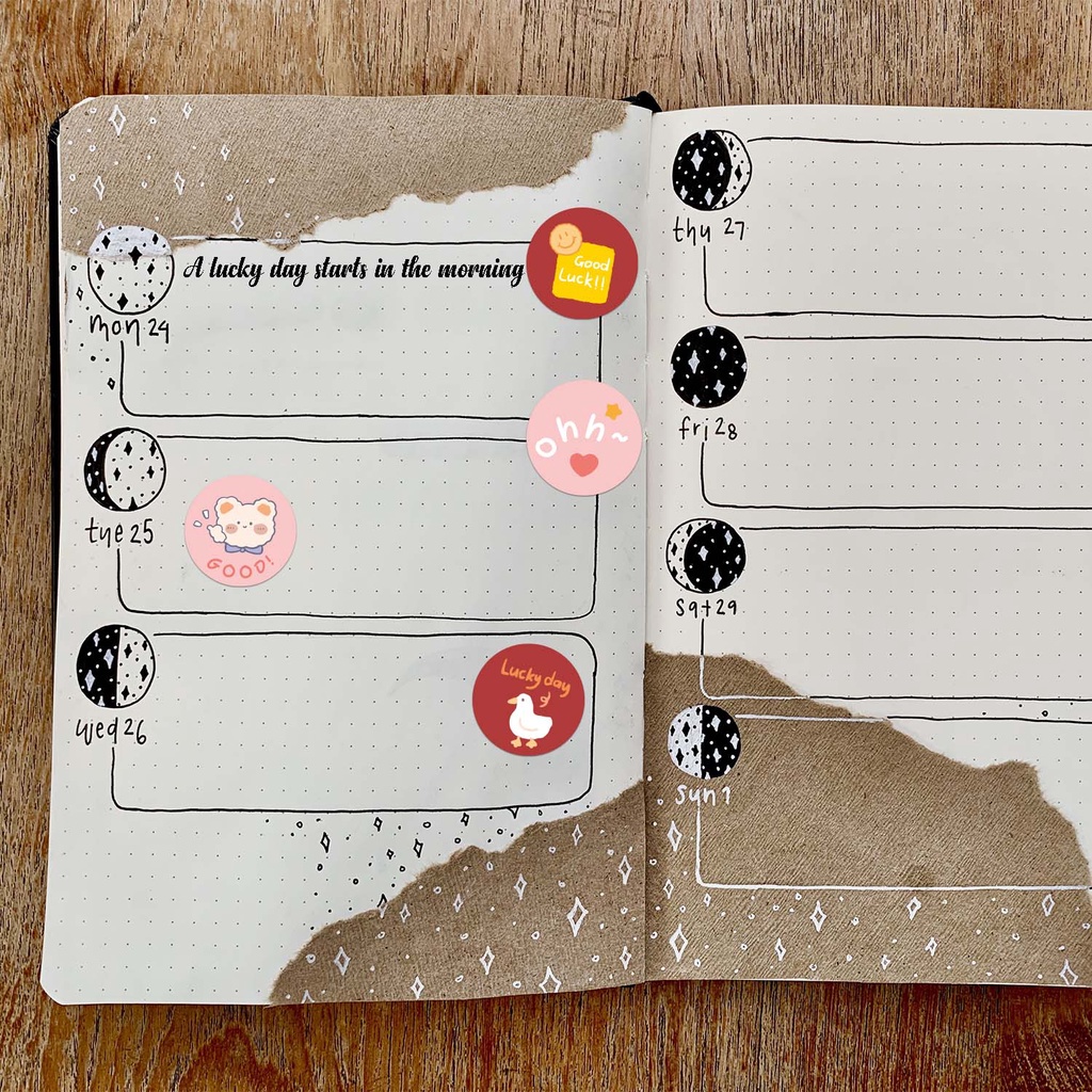 Set 500 Miếng Dán Trang Trí Hình Thỏ/Gấu Dễ Thương DIY