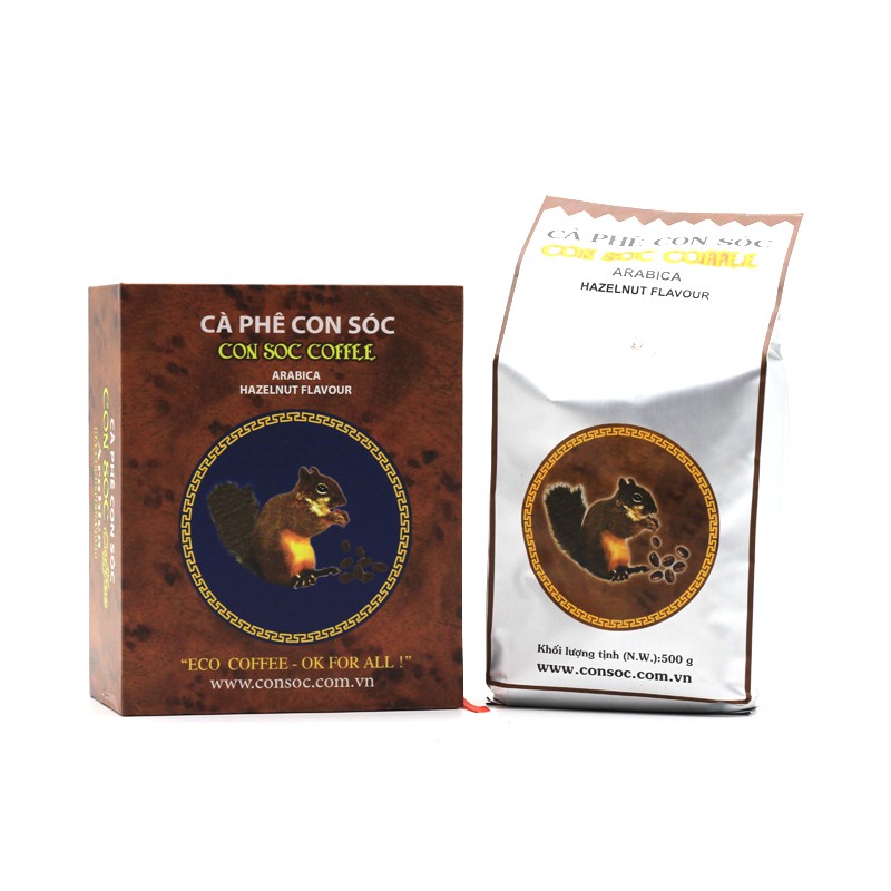 Cà Phê Con Sóc Nâu Hộp 500gr