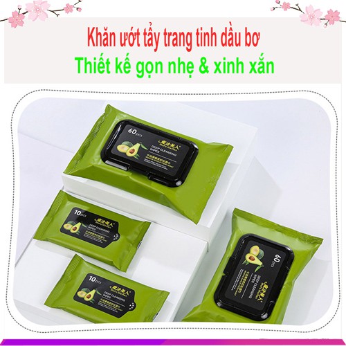 Khăn Ướt Tẩy Trang Tinh Dầu Bơ | BigBuy360 - bigbuy360.vn