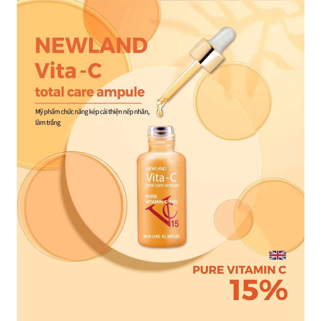 Tinh chất Vita-C Total Care Ampoule NewLand 6 ống 10ml - NN012