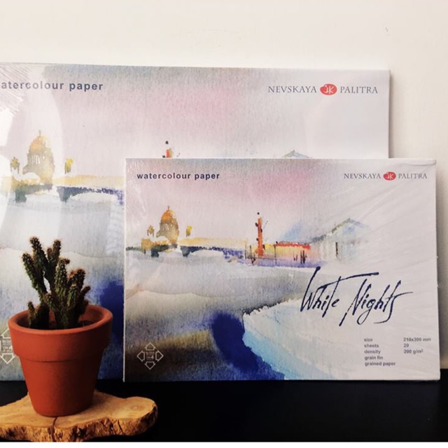 [ARBAT] GIẤY MÀU NƯỚC WHITE NIGHTS SIZE A5, A4, A3