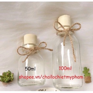 Chai Nút Bần Nút Gỗ Nắp Nhựa Lọ Thủy Tinh Cắm Hoa Bình Hoa Trồng Cây Trang Trí