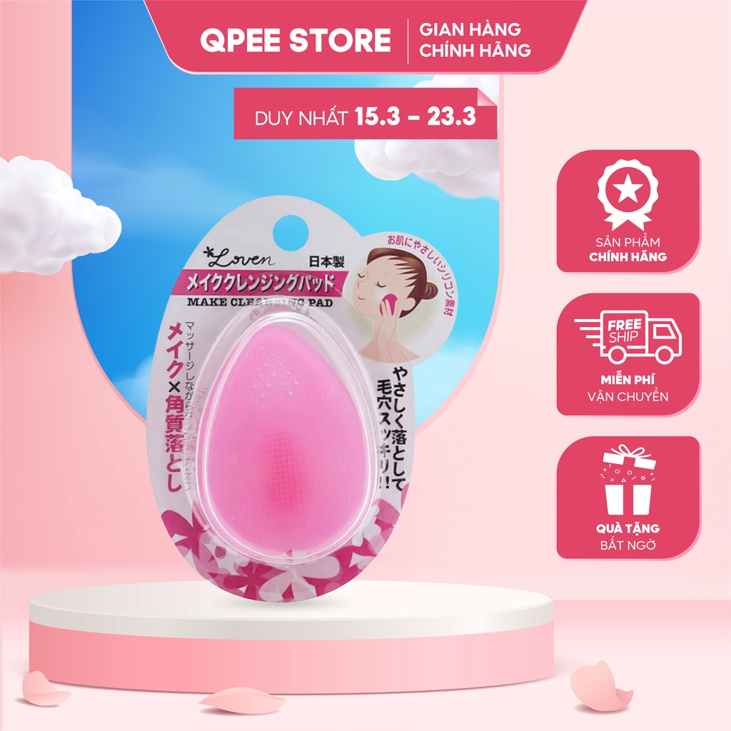 ✅[CHÍNH HÃNG] Miếng rửa mặt Silicon Seiwapro Loven Make Cleansing Pad Nhật Bản - QPEESTORE