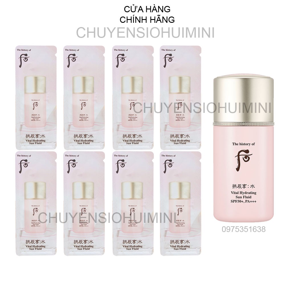 Sữa chống nắng kiềm dầu dưỡng da thế hệ mới whoo vital hydrating sun fluid spf50+, pa+++