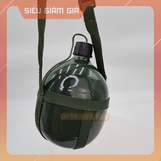 Bình tông, bình bi đông đựng nước, đựng rươu vỏ nhôm dung tích 1 lít shopsuhao247 bao gồm túi đựng bình shopsuhao247