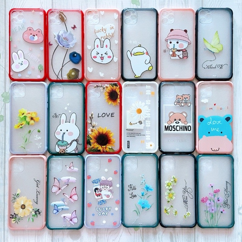 Ốp lưng viền màu iphone 11 Pro Max siêu cute