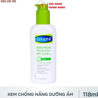 ⚜️FREESHIP⚜️ Kem dưỡng ẩm Cetaphil ⚜️ Cetaphil Daily Facial Moisturizer 118ml SPF15/ PA++