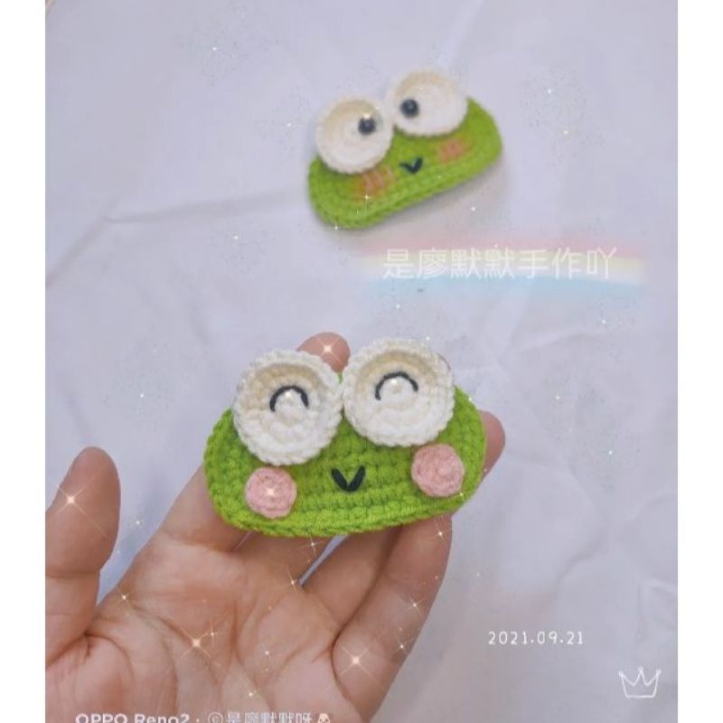 Kẹp tóc len hình ếch [SẢN PHẨM HANDMADE]