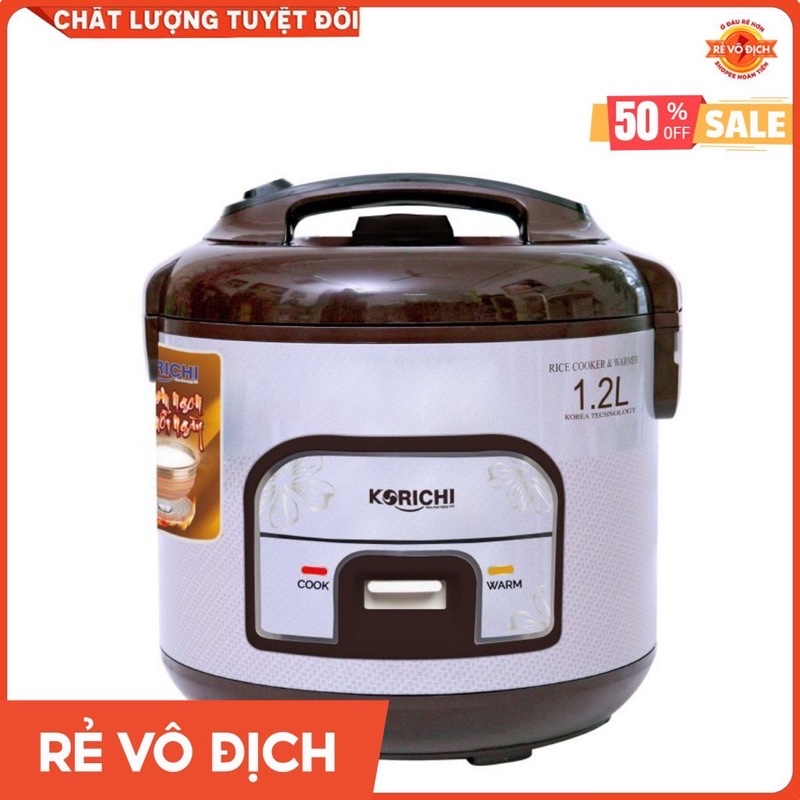 [Mã 154ELSALE2 giảm 7% đơn 300K] Nồi Cơm Điện KORICHI Nhập Khẩu 1,2L