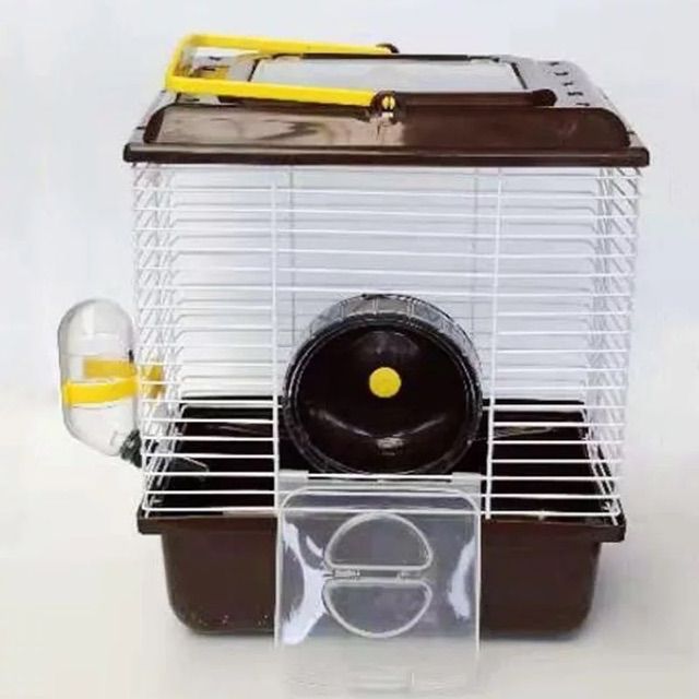 Lồng nắp mica giá rẻ ảnh thật (Đã bao gồm wheel, bát ăn, bình nước rồi nhé)