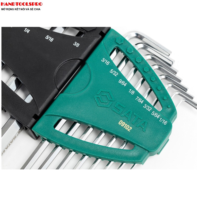 Bộ lục giác đầu bi dài hệ inch Sata 09102