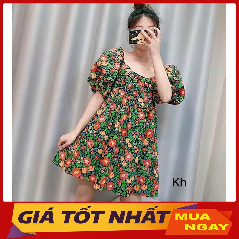 Đầm Baby Doll Hoa Cực Hót Dành Cho Các Bánh Bèo M455