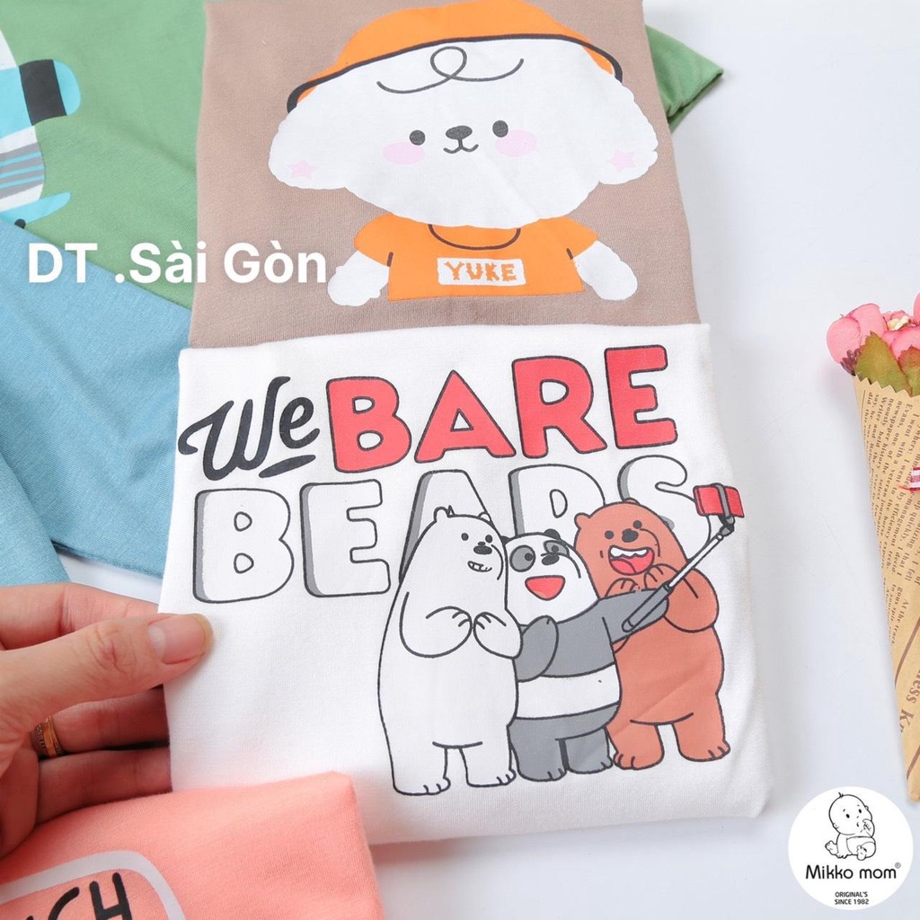 Áo rời dài tay mỏng điều hòa vải thun lạnh mềm Mikko mom bé trai bé gái 7-17kg