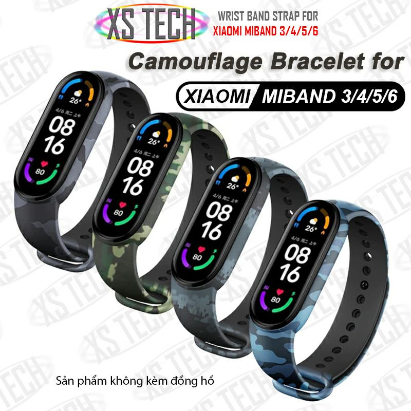 Dây đeo thay thế Xiaomi Miband 3 4 5 6 rằn ri (camouflage)