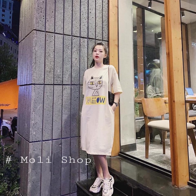 VÁY XUÔNG NỮ COTTON MEOW