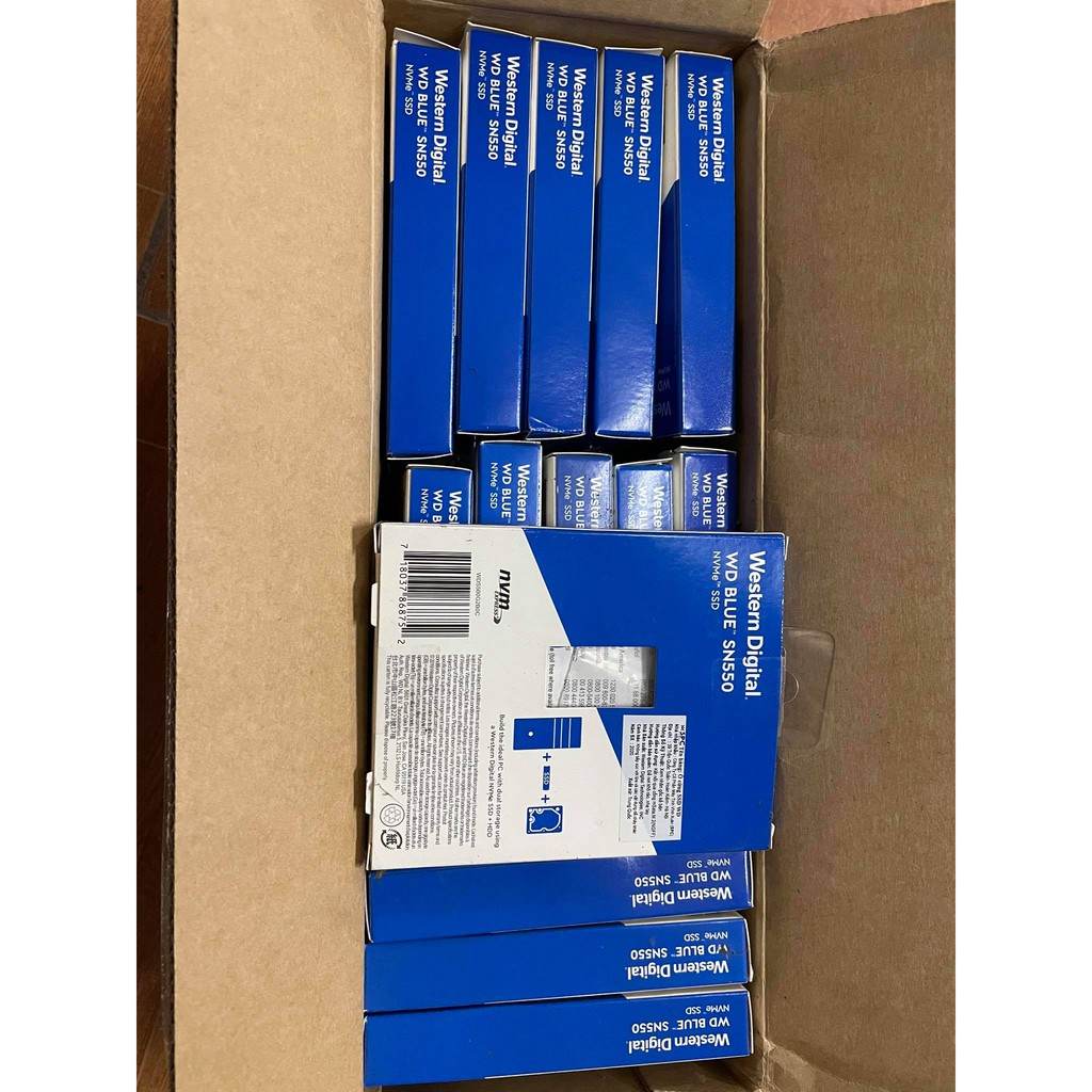 Ổ cứng SSD Western Digital Blue SN550 PCIe Gen3 x4 NVMe M.2 500GB WDS500G2B0C  BẢO HÀNH DÀI ~8-2025 SK 90-100% FULLBOX | BigBuy360 - bigbuy360.vn