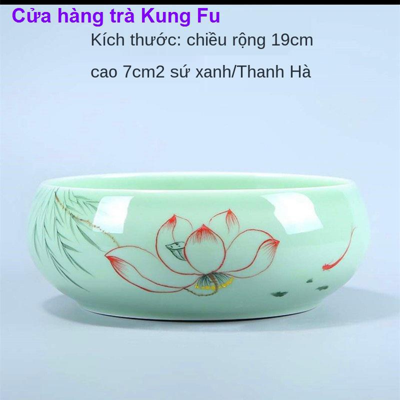 Ice Crack Large Tea Basin bút rửa bát nước trà Kung Fu Bộ không phù hợp thủy canh chậu hoa gốm sứ bán buôn