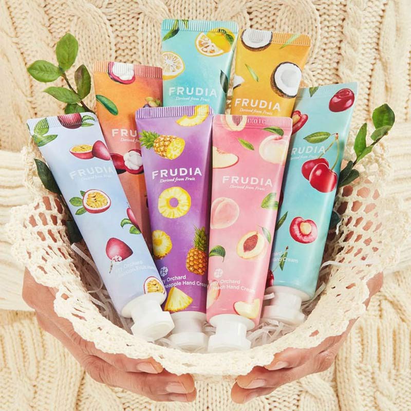 Kem Dưỡng Da Tay &amp; Móng Tay Tinh Chất Từ Trái Cây Frudia Orchard Fruit Hand Cream 30ml Hàn Quốc