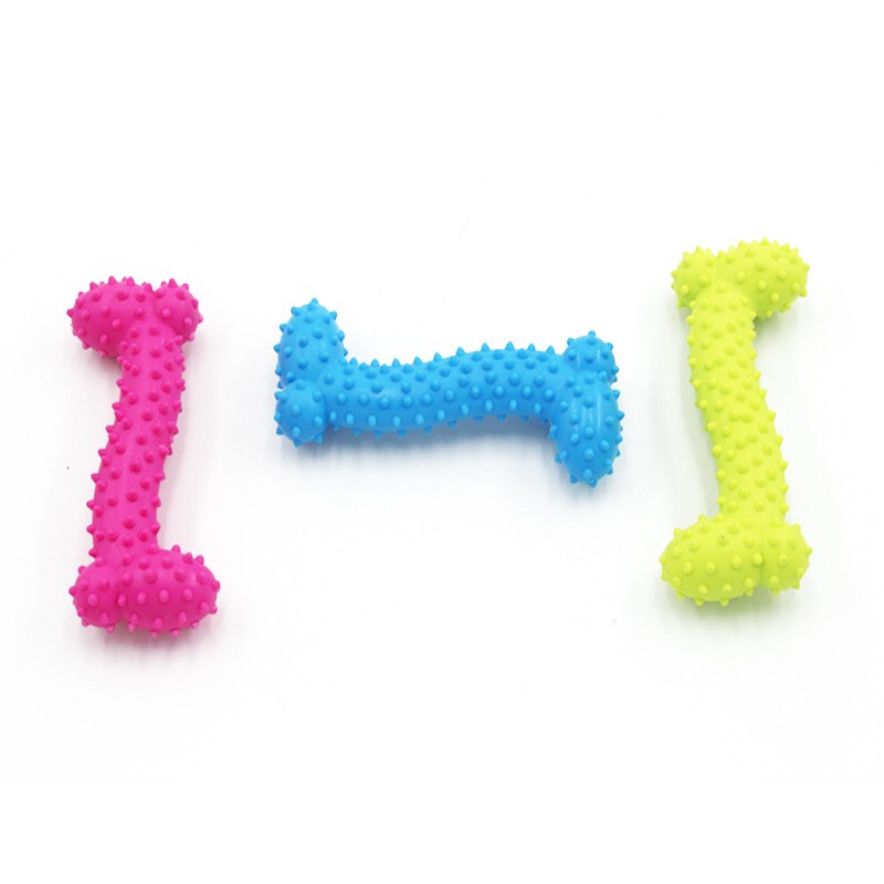 Đồ Chơi Cao Su Tự Nhiên Hình Xương Có Gai Luyện Tập Răng Cho Pet Cưng