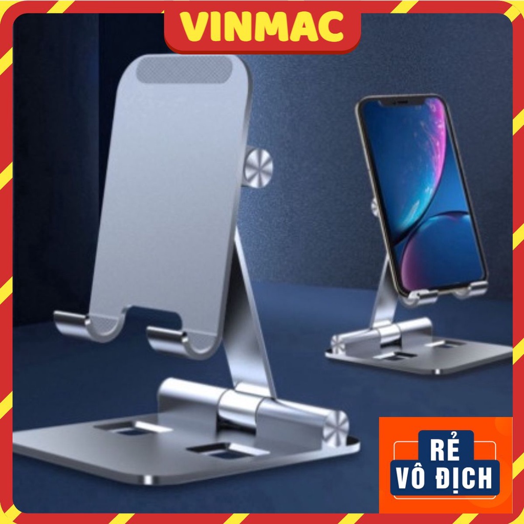 Giá đỡ điện thoại máy tính bảng tablet cho iPhone, iPad, Surface, Samsung M54 hợp kim nhôm, có thẻ gấp gọn