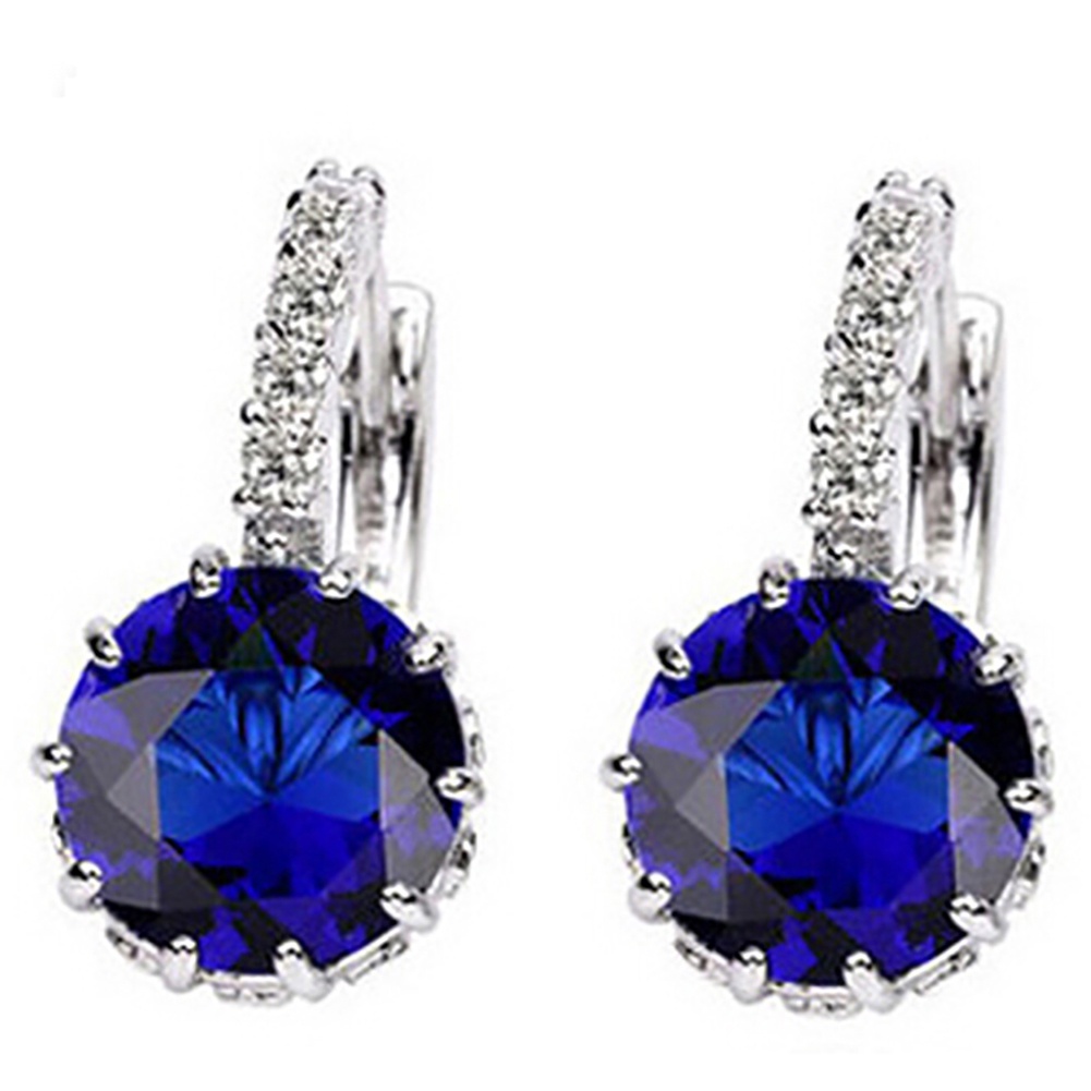 Bông tai đồng mạ vàng 9K đính đá xinh xắn