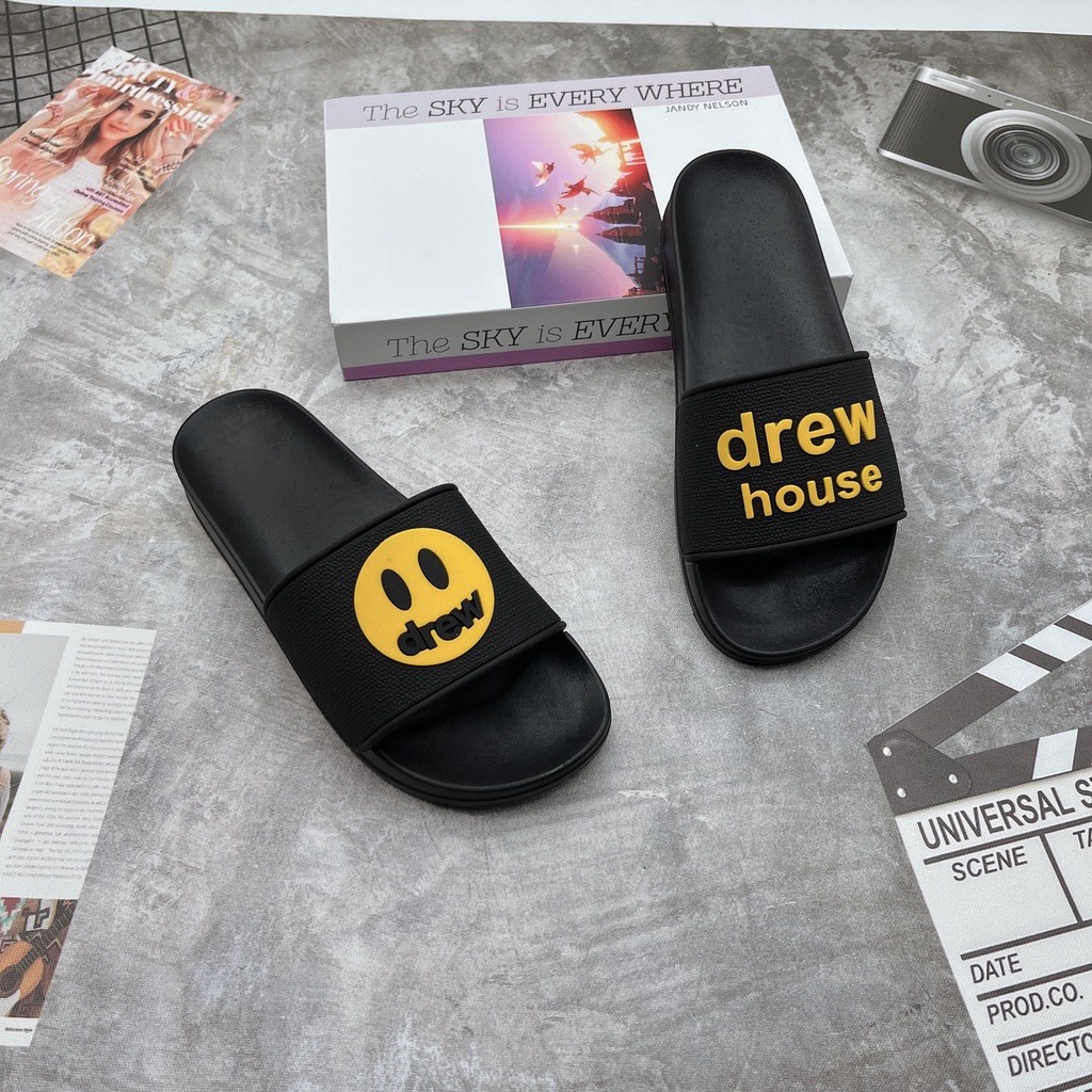 Dép nam nữ Drew mặt cười phong cách, Dép ninja nam nữ quai ngang thời trang trẻ trung cap cấp