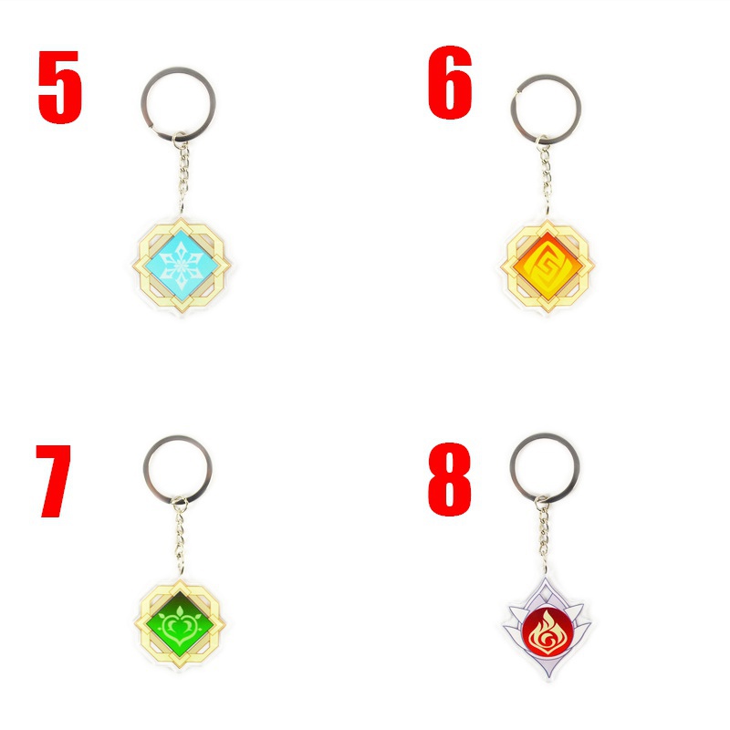 Móc chìa khóa Acrylic 14 phong cách game Genshin 7 tiện dụng