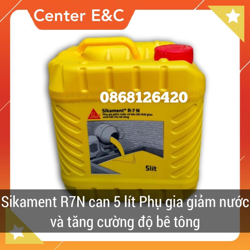 Sikament R7N can 5 lít Phụ gia giảm nước tăng cường độ bê tông SR7