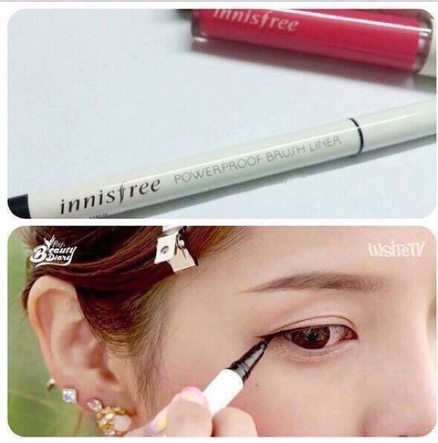 Kẻ mắt INNISFREE POWERPROOF BRUSH LINER date tháng 4.2022