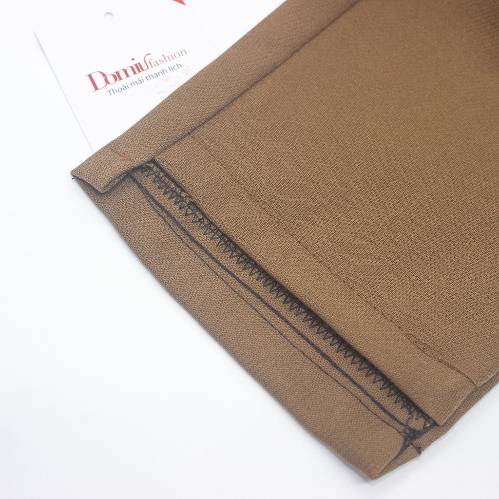 Quần baggy nữ DOMIU công sở cúc lệch QB01