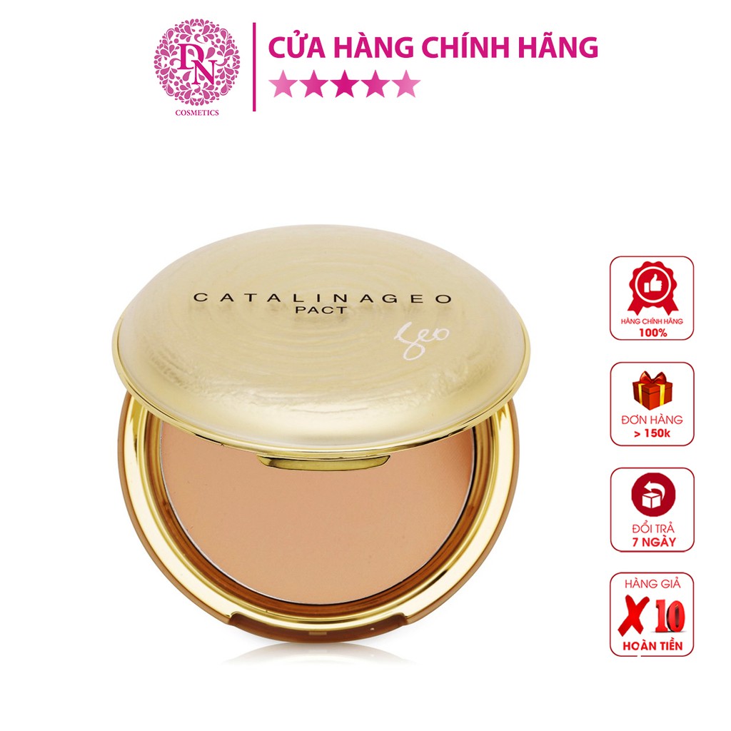 Phấn phủ Geo Lamy vàng siêu mịn Catalina Golden Pact Hàn Quốc (Vàng) 22g