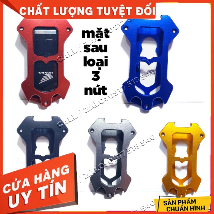 Ốp chìa khóa CNC Smartkey Honda SH, SH MODE, PCX, LEAD, AIR BLADE, VISION ( MẪU HONDA) - tặng lục giác Sản Phẩm Chuẩn Nh