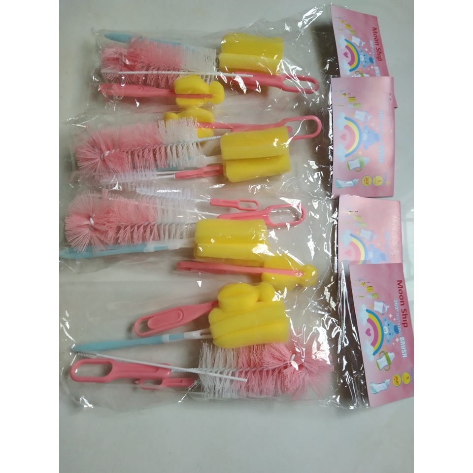 Bộ cọ rửa bình sữa cho bé yêu 5 chi tiết  - tiện dụng, siêu sạch, an toàn cho bé