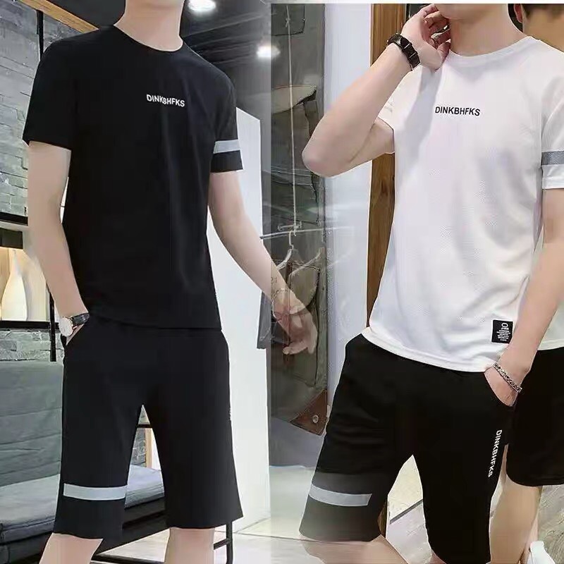 Set Bộ Thể Thao 2 Món Quần Shorts + Áo Nam Nữ Unisex Chất Vải Thun Dinkbhfks MSA001TH